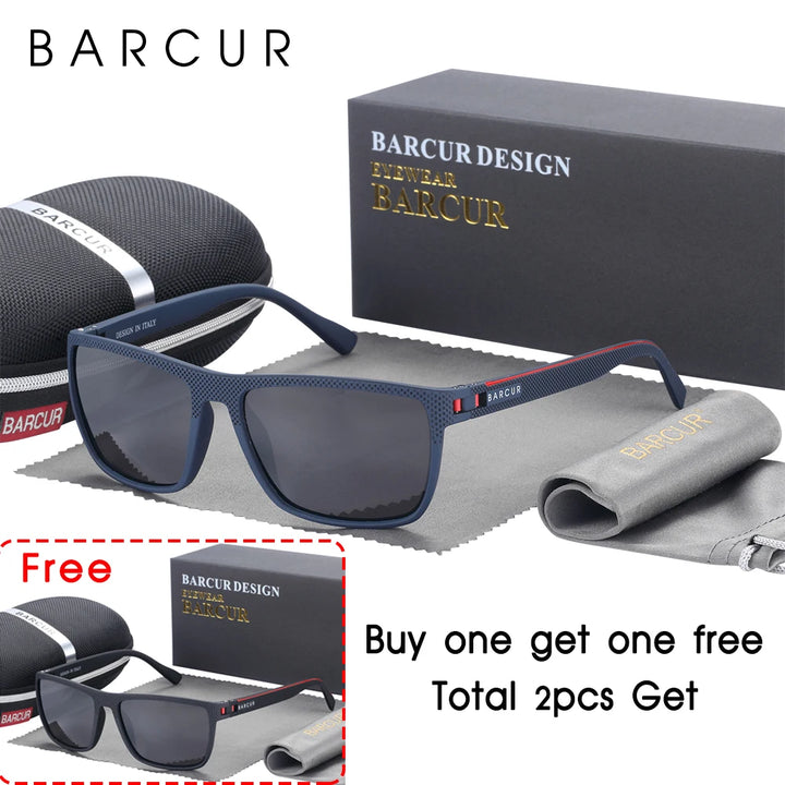 BARCUR Sports Sunglasses for Men Polarized FishingTravel TR90 Light Weight Sun Glasses Women Eyewear Accessory Oculos