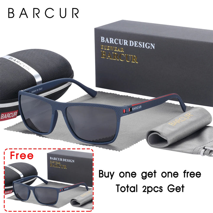 BARCUR Sports Sunglasses for Men Polarized FishingTravel TR90 Light Weight Sun Glasses Women Eyewear Accessory Oculos