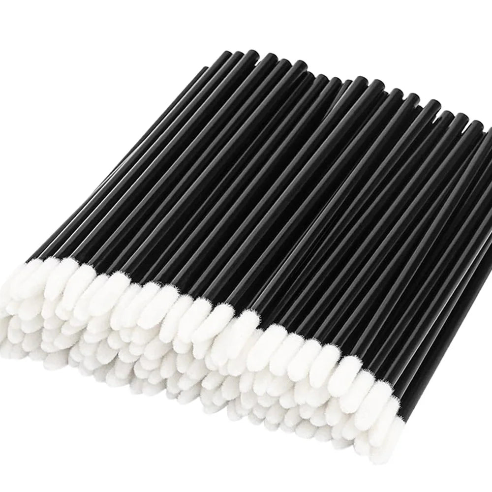 100PCS Disposable Lip Brushes Makeup Brush Eyelashes Extension Applicator Lipstick Wands Set Cosmetic Colourful Make Up Tools