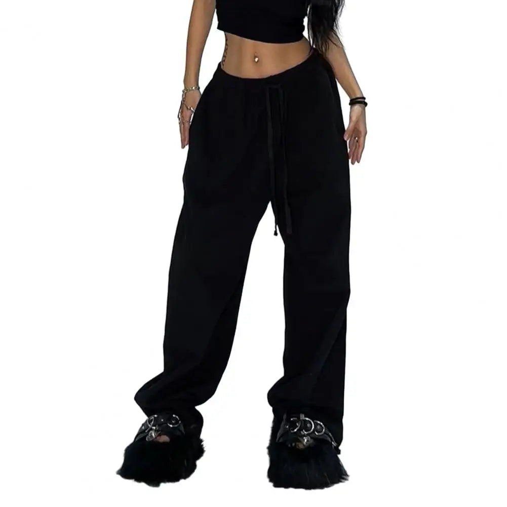 Women Activewear Bottoms Stylish Women's Hip Hop Dance Trousers with Adjustable Drawstring Waist Comfortable Loose for Active