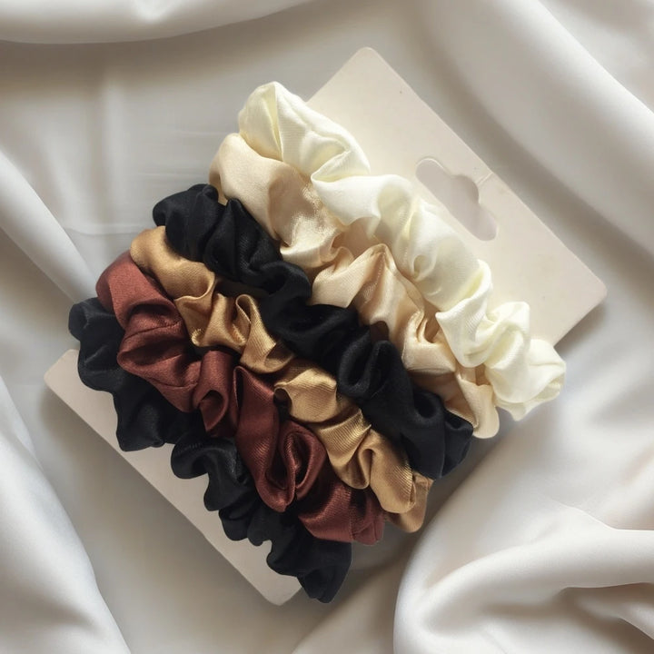 6pcs Satin Hair Scrunchies for Women - Softer Than Silk Scrunchies for Hair | Satin Scrunchies for Girls |